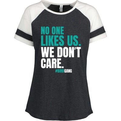 We Dont Care No One Likes Us Vintage Enza Ladies Jersey Colorblock Tee