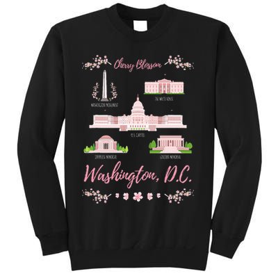 Washington Dc Cherry Blossom Monument Sweatshirt