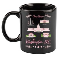 Washington Dc Cherry Blossom Monument 11oz C Handle Ceramic Mug