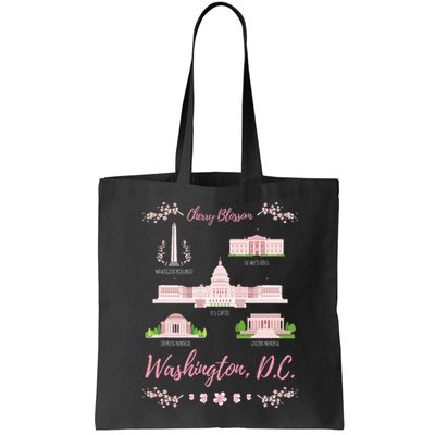 Washington Dc Cherry Blossom Monument Bag