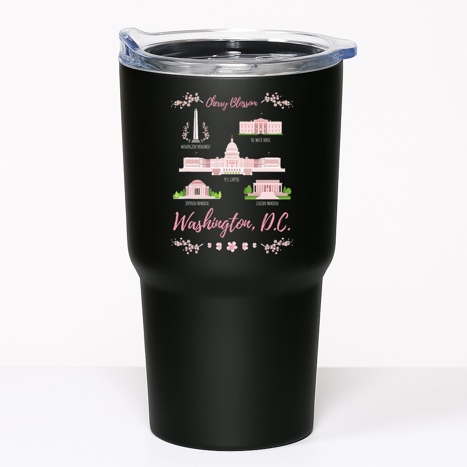 Washington Dc Cherry Blossom Monument Tumbler