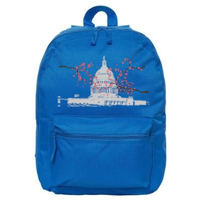 Washington Dc Capitol Hill Usa Souvenir Cherry Blossoms Gift 16 in Basic Backpack