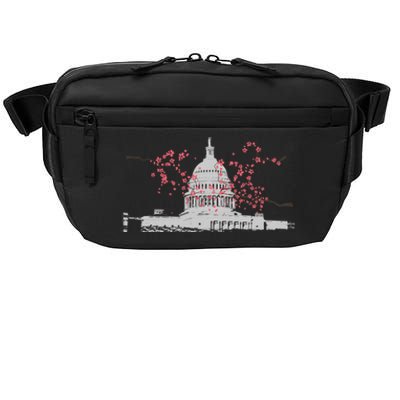 Washington Dc Capitol Hill Usa Souvenir Cherry Blossoms Gift Crossbody Pack