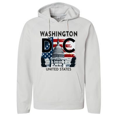 Washington Dc Capitol Hill Usa Souvenirs Gifts Performance Fleece Hoodie