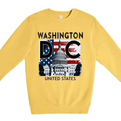 Washington Dc Capitol Hill Usa Souvenirs Gifts Premium Crewneck Sweatshirt