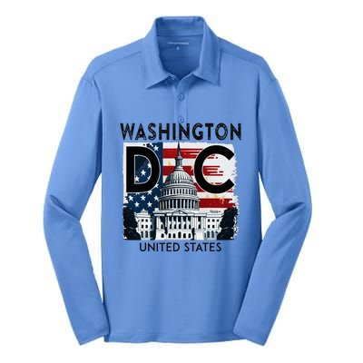 Washington Dc Capitol Hill Usa Souvenirs Gifts Silk Touch Performance Long Sleeve Polo