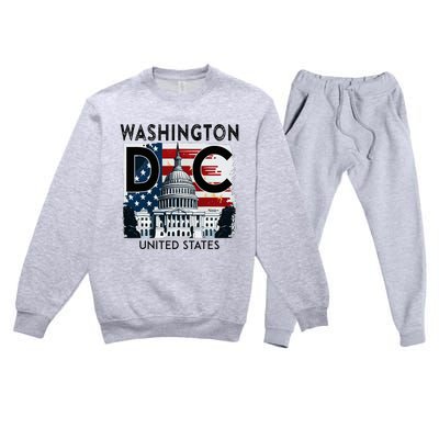 Washington Dc Capitol Hill Usa Souvenirs Gifts Premium Crewneck Sweatsuit Set