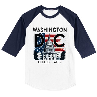 Washington Dc Capitol Hill Usa Souvenirs Gifts Baseball Sleeve Shirt