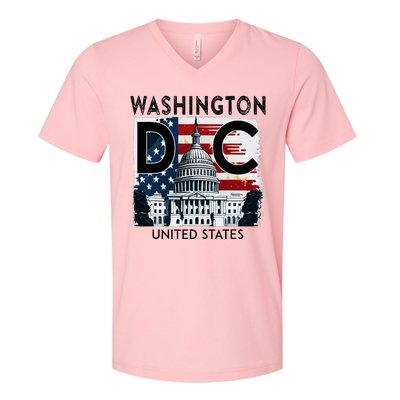 Washington Dc Capitol Hill Usa Souvenirs Gifts V-Neck T-Shirt