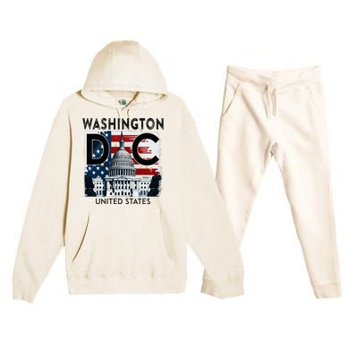 Washington Dc Capitol Hill Usa Souvenirs Gifts Premium Hooded Sweatsuit Set