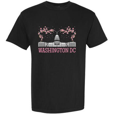 Washington Dc Cherry Blossom Monument Garment-Dyed Heavyweight T-Shirt