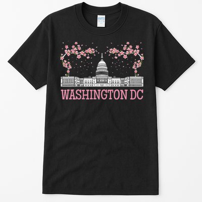 Washington Dc Cherry Blossom Monument Tall T-Shirt