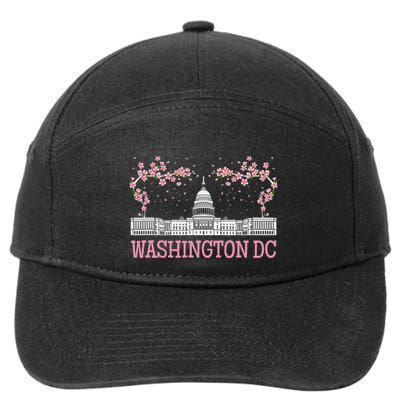 Washington Dc Cherry Blossom Monument 7-Panel Snapback Hat