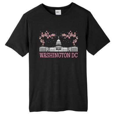 Washington Dc Cherry Blossom Monument Tall Fusion ChromaSoft Performance T-Shirt