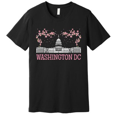 Washington Dc Cherry Blossom Monument Premium T-Shirt