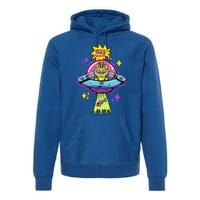 We Dont Come In Peace Space Cosmic Cat Ufo Alien Abduction Gift Premium Hoodie