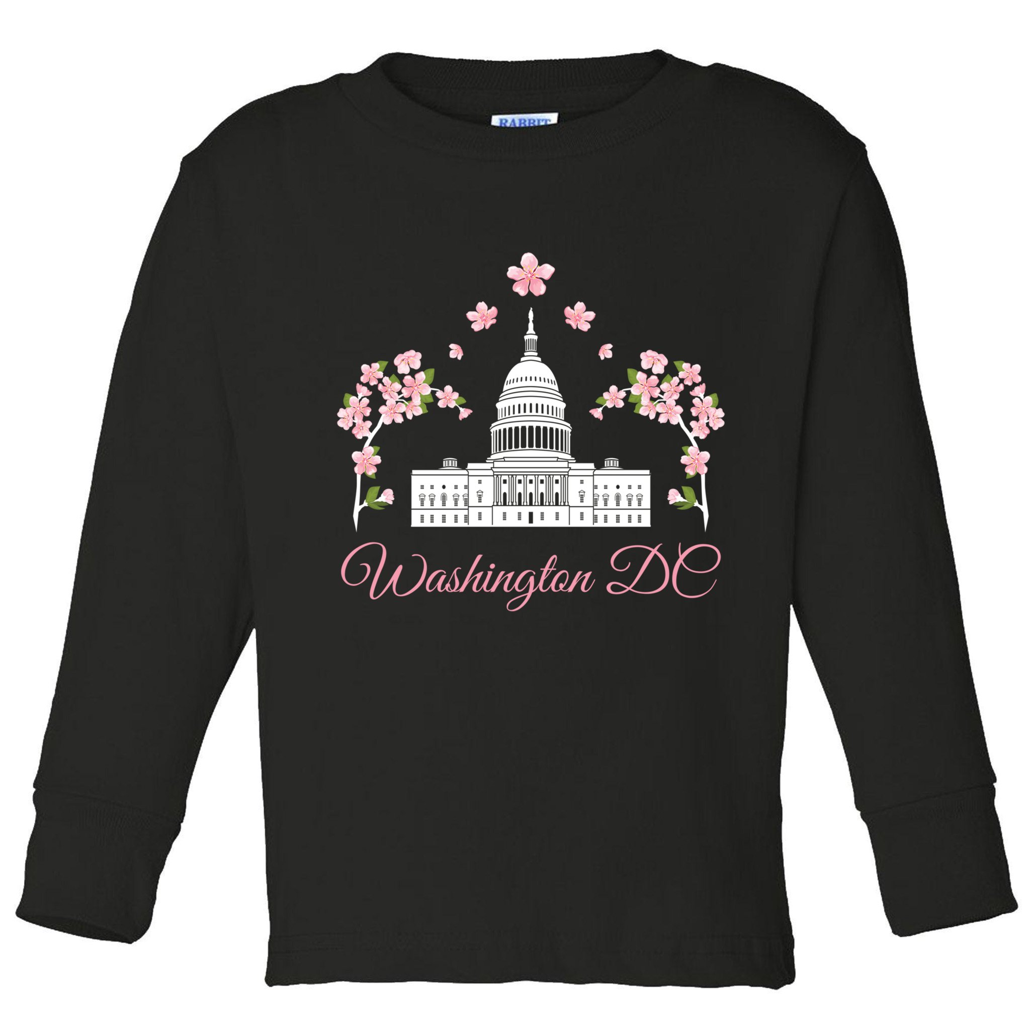 Washington Dc Cherry Blossom Gift Toddler Long Sleeve Shirt