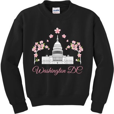 Washington Dc Cherry Blossom Gift Kids Sweatshirt