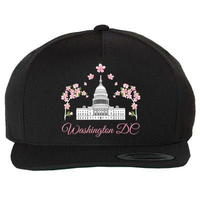 Washington Dc Cherry Blossom Gift Wool Snapback Cap