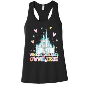 Where Dreams Come True Diz Nee Family Trip Castle Magic Kingdom Women's Racerback Tank