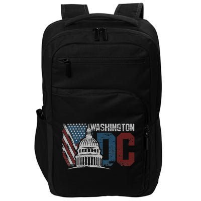 Washington Dc Capitol Hill Usa Flag Souvenir Impact Tech Backpack