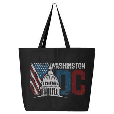 Washington Dc Capitol Hill Usa Flag Souvenir 25L Jumbo Tote