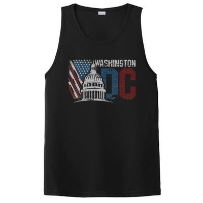 Washington Dc Capitol Hill Usa Flag Souvenir PosiCharge Competitor Tank