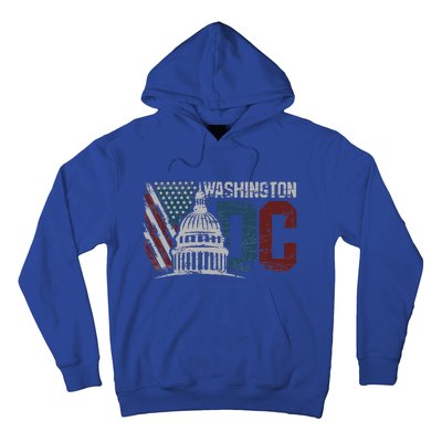 Washington Dc Capitol Hill Usa Flag Souvenir Hoodie