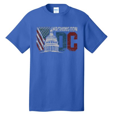 Washington Dc Capitol Hill Usa Flag Souvenir Tall T-Shirt