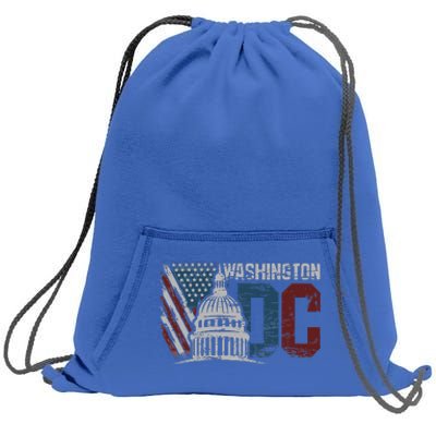 Washington Dc Capitol Hill Usa Flag Souvenir Sweatshirt Cinch Pack Bag