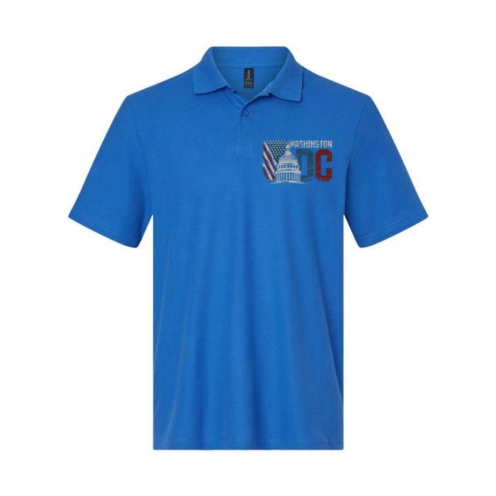 Washington Dc Capitol Hill Usa Flag Souvenir Softstyle Adult Sport Polo