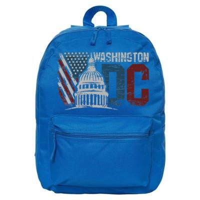 Washington Dc Capitol Hill Usa Flag Souvenir 16 in Basic Backpack