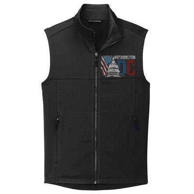 Washington Dc Capitol Hill Usa Flag Souvenir Collective Smooth Fleece Vest