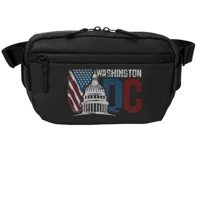 Washington Dc Capitol Hill Usa Flag Souvenir Crossbody Pack