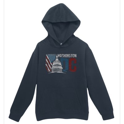 Washington Dc Capitol Hill Usa Flag Souvenir Urban Pullover Hoodie