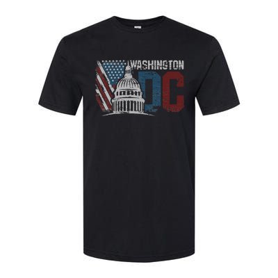 Washington Dc Capitol Hill Usa Flag Souvenir Softstyle CVC T-Shirt