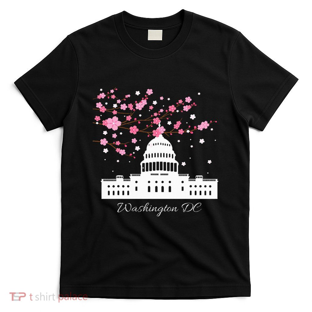 Washington Dc Capitol Building Cherry Blossoms T-Shirt