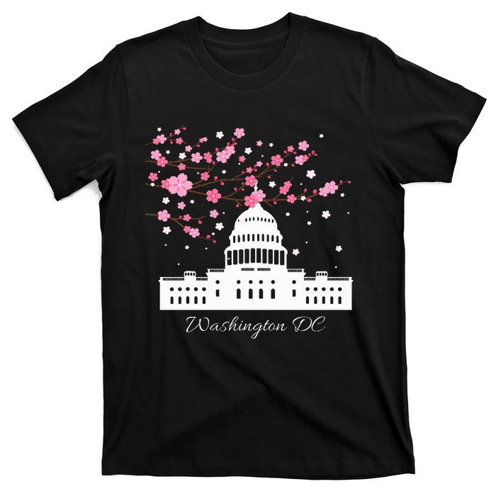 Washington Dc Capitol Building Cherry Blossoms T-Shirt