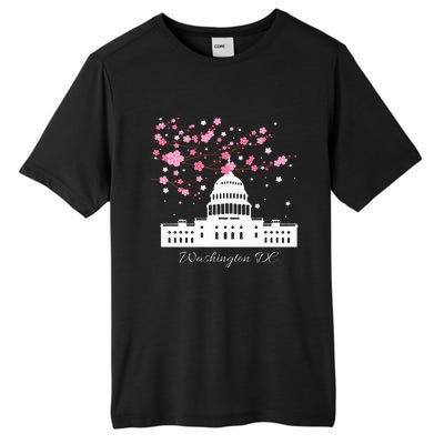 Washington Dc Capitol Building Cherry Blossoms Tall Fusion ChromaSoft Performance T-Shirt