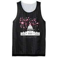 Washington Dc Capitol Building Cherry Blossoms Mesh Reversible Basketball Jersey Tank