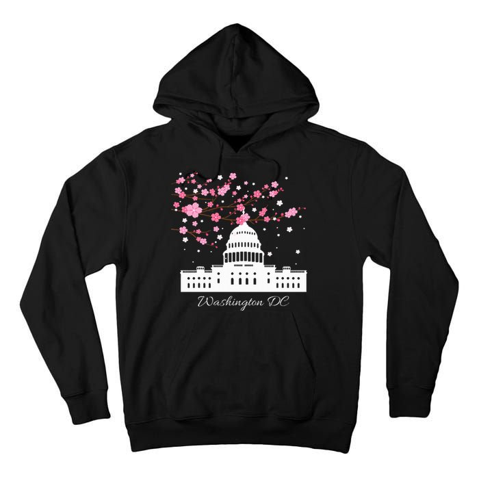 Washington Dc Capitol Building Cherry Blossoms Tall Hoodie