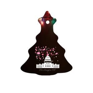 Washington Dc Capitol Building Cherry Blossoms Ceramic Tree Ornament