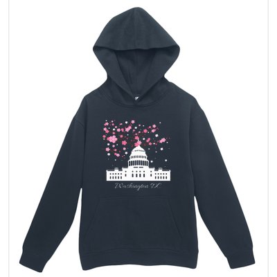 Washington Dc Capitol Building Cherry Blossoms Urban Pullover Hoodie