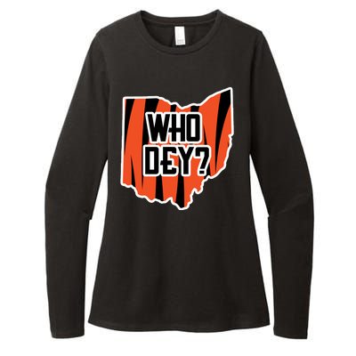 Who Dey? Cincinnati Ohio Womens CVC Long Sleeve Shirt