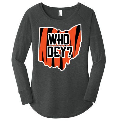 Who Dey? Cincinnati Ohio Women's Perfect Tri Tunic Long Sleeve Shirt