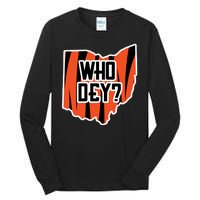 Who Dey? Cincinnati Ohio Tall Long Sleeve T-Shirt