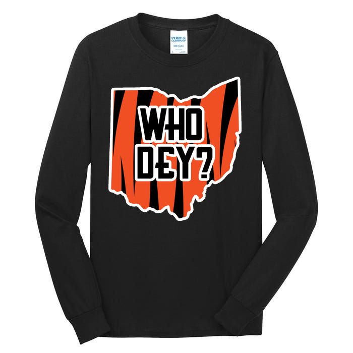 Who Dey? Cincinnati Ohio Tall Long Sleeve T-Shirt