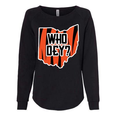 Who Dey? Cincinnati Ohio Womens California Wash Sweatshirt