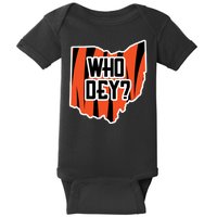 Who Dey? Cincinnati Ohio Baby Bodysuit