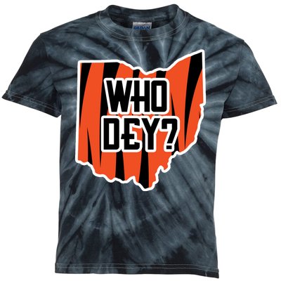 Who Dey? Cincinnati Ohio Kids Tie-Dye T-Shirt